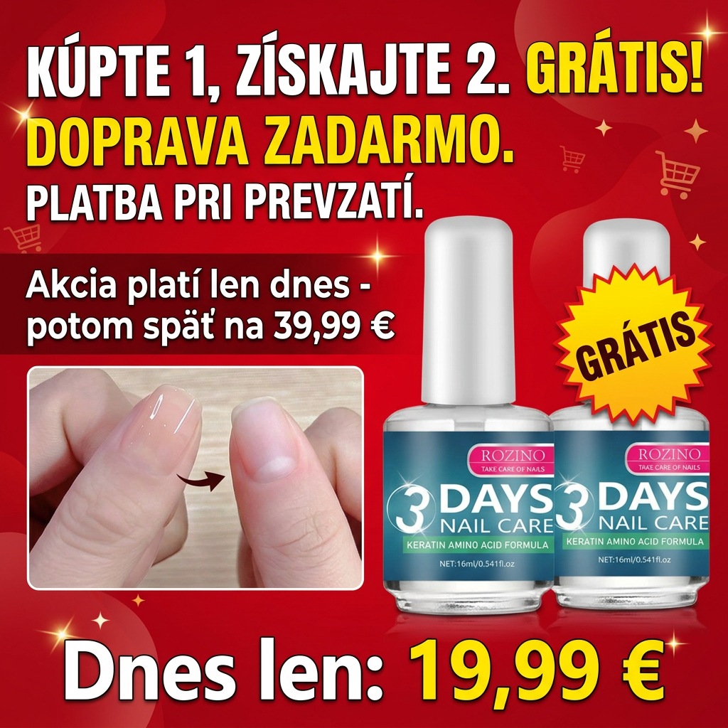 ⏰ POZOR: 1+1 AKCIA KONČÍ O POLNOCI! Objednajte teraz, druhá fľaša ZADARMO!