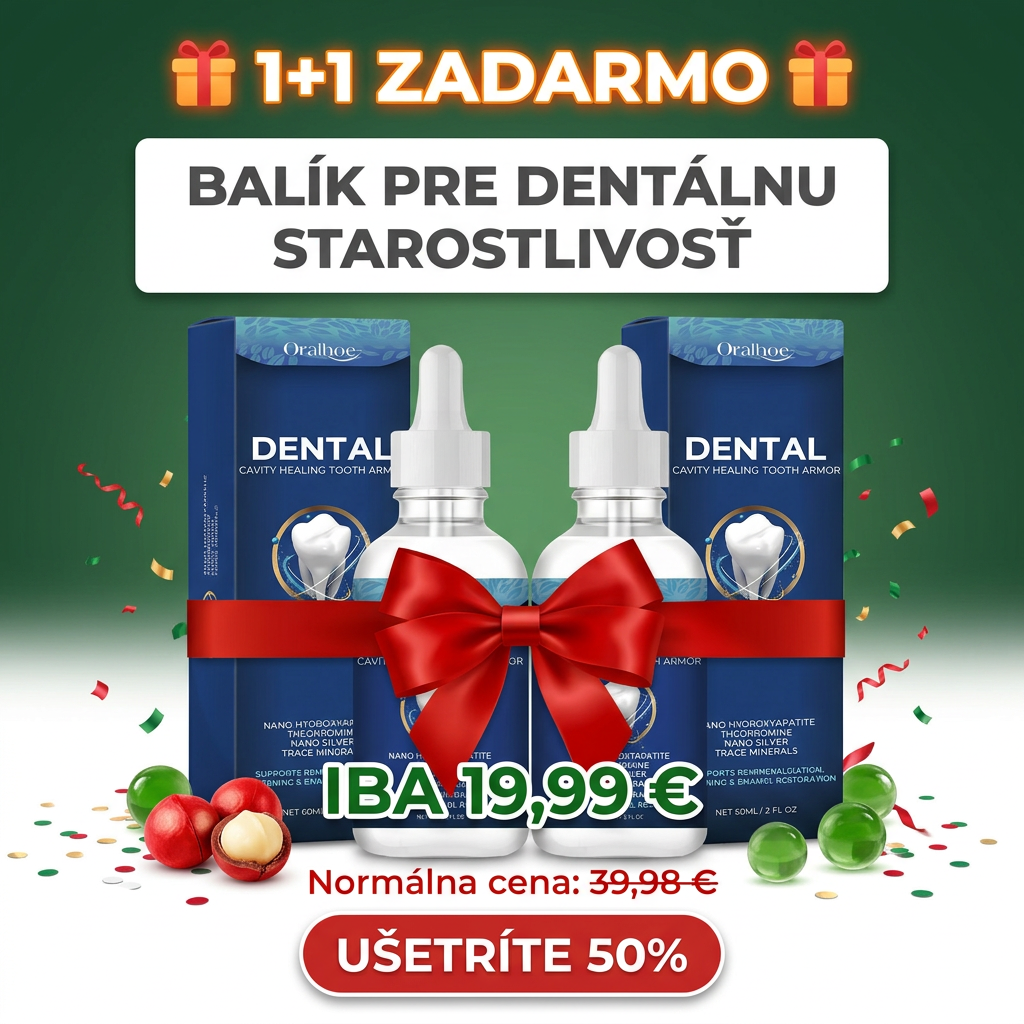 KÚPTE 1, DRUHÝ DOSTANETE ZADARMO Koniec bolesti zubov za 14 dní – Garantované