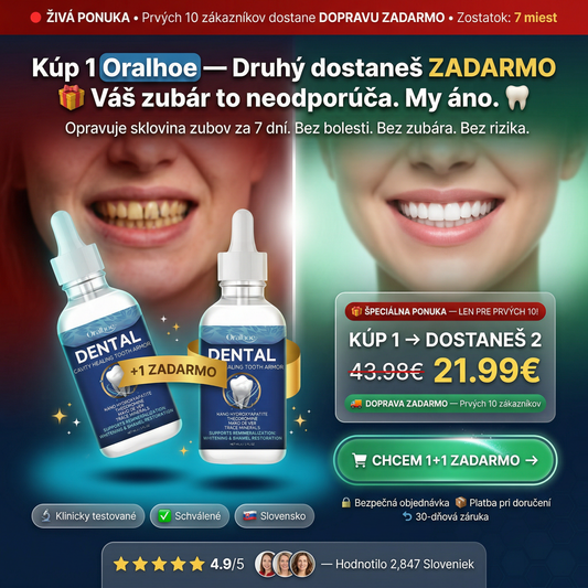 Kúp 1 Oralhoe🦷 — Druhý dostaneš  ZADARMO🎁. Zaplatíš len: 21.99€
