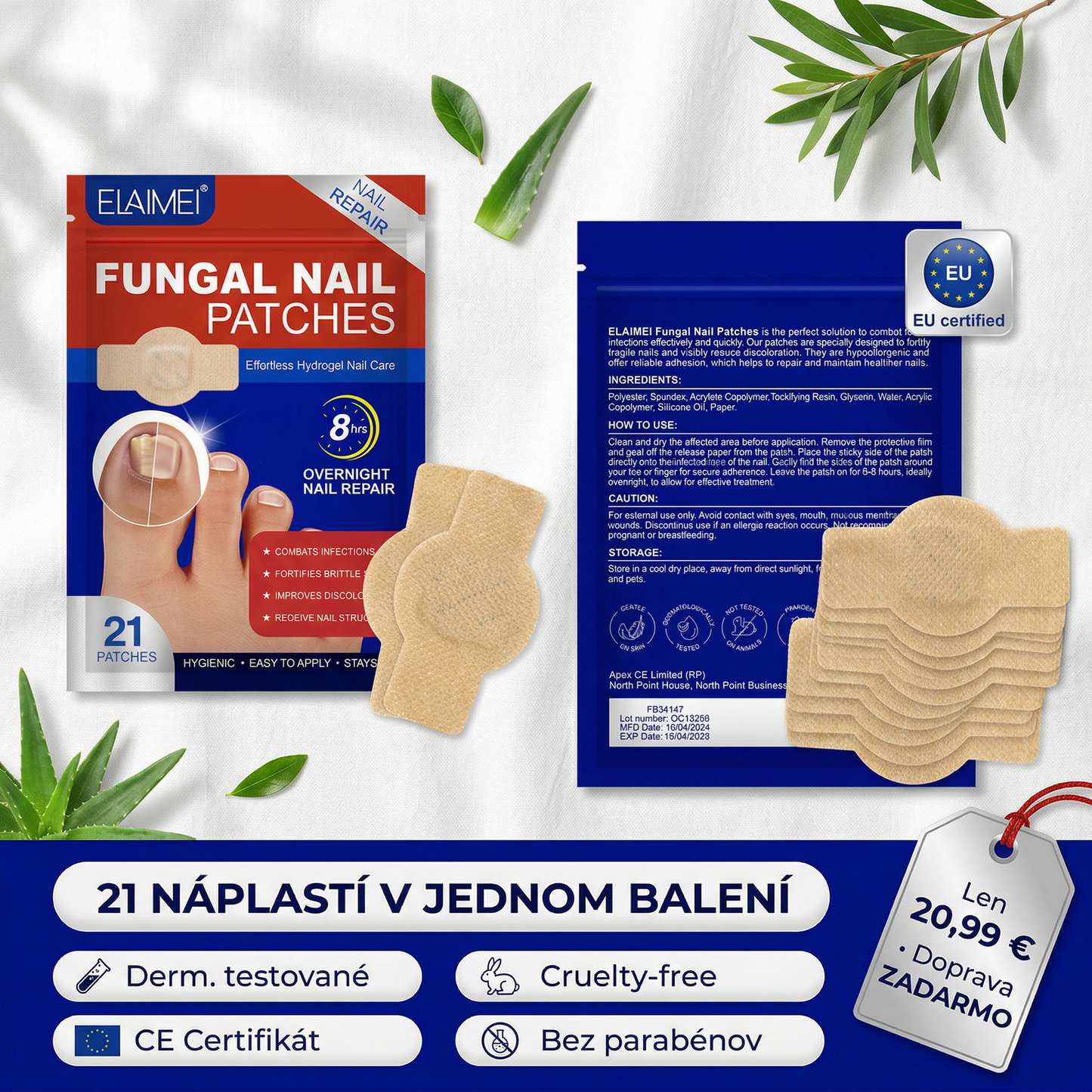 21 náplastí. 8 hodín. Výsledky garantované. 🚚 Doprava ZADARMO